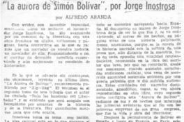 La aurora de Simón Bolívar