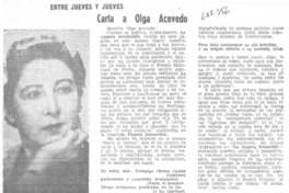 Carta a Olga Acevedo Carta a Olga Acevedo