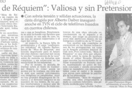 Misa de Réquiem": valiosa y sin pretensiones. Misa de Réquiem": valiosa y sin pretensiones.