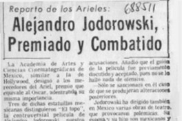 Alejandro Jodorowski, premiado y combatido.