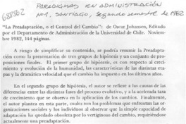 La preadaptación, o el control del cambio La preadaptación, o el control del cambio