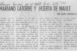 Mariano Latorre y huerta de Maule Mariano Latorre y huerta de Maule