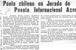 Poeta chileno en jurado de poesía internacional Azor. Poeta chileno en jurado de poesía internacional Azor.
