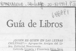 Quién es quien en las letras chilenas?. Quién es quien en las letras chilenas?.