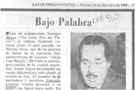 Bajo palabra.