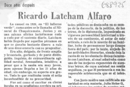Ricardo Latcham Alfaro Ricardo Latcham Alfaro
