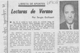 Lecturas de verano Lecturas de verano