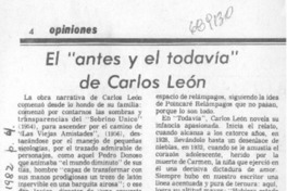 El "antes y el todavía" de Carlos León. El "antes y el todavía" de Carlos León.