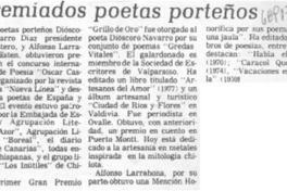 Premiados poetas porteños Premiados poetas porteños