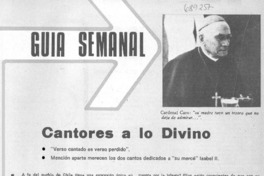 Cantores a lo divino Cantores a lo divino