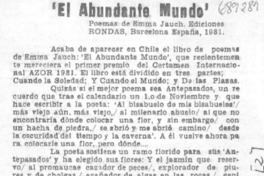 El abundante mundo El abundante mundo
