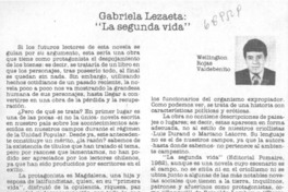 Gabriela Lezaeta: "La segunda vida" Gabriela Lezaeta: "La segunda vida"