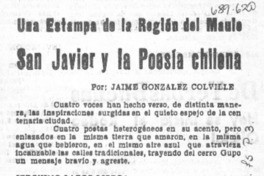 San Javier y la poesía San Javier y la poesía