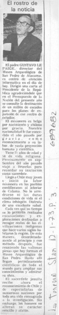 El rostro de la noticia.