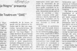 La caja negra" presenta Taller de Teatro en "DAE". La caja negra" presenta Taller de Teatro en "DAE".