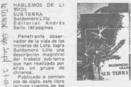 Hablemos de libros Sub-Terra. Hablemos de libros Sub-Terra.