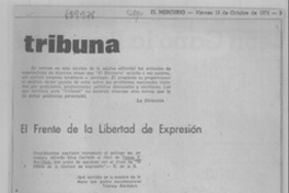 El Frente de la libertad de expresión. El Frente de la libertad de expresión.
