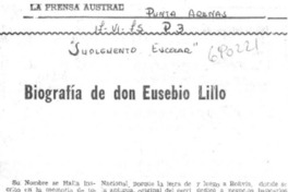 Biografía de don Eusebio Lillo. Biografía de don Eusebio Lillo.