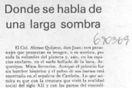 Donde se habla de una larga sombra Donde se habla de una larga sombra