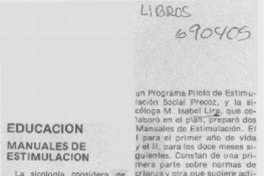 Manuales de estimulación. Manuales de estimulación.