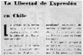 La libertad de expresión en Chile. La libertad de expresión en Chile.