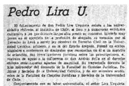 Pedro Lira U. Pedro Lira U.