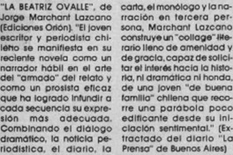 La Beatriz Ovalle". La Beatriz Ovalle".