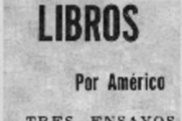 Tres ensayos sobre la mujer chilena Tres ensayos sobre la mujer chilena