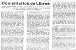 Reseña histórica de 168 años en las letras de la IV región. Reseña histórica de 168 años en las letras de la IV región.