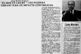 El nuevo Caribe": 400 páginas con un tema de impacto continental El nuevo Caribe": 400 páginas con un tema de impacto continental
