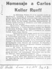 Homenaje a Carlos Keller Rueff.