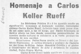 Homenaje a Carlos Keller Rueff.