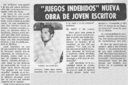 Juegos indebidos" nueva obra de joven escritor. Juegos indebidos" nueva obra de joven escritor.