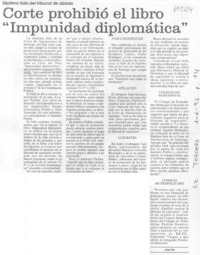 Corte prohibió el libro "impunidad diplomática"