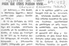 Para que otros puedan vivir Para que otros puedan vivir
