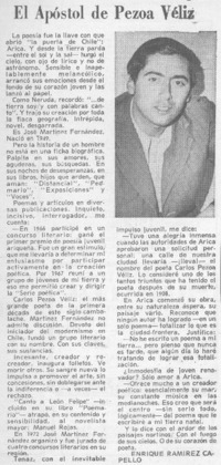 El apóstol de Pezoa Véliz El apóstol de Pezoa Véliz