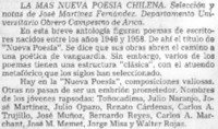 La más nueva poesía chilena. La más nueva poesía chilena.