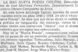 La más nueva poesía chilena. La más nueva poesía chilena.