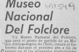 Museo Nacional del Folclore. Museo Nacional del Folclore.