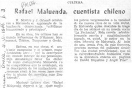 Rafael Maluenda, cuentista chileno. Rafael Maluenda, cuentista chileno.