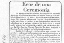 Ecos de una ceremonia Ecos de una ceremonia