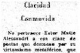 Claridad conmovida