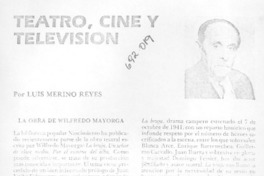 Teatro, cine y televisión Teatro, cine y televisión