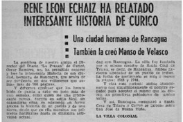 René León Echaíz ha relatado interesante historia de Curicó René León Echaíz ha relatado interesante historia de Curicó