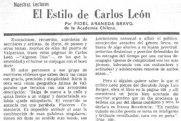 El estilo de Carlos León El estilo de Carlos León