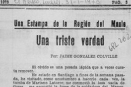 Una triste verdad Una triste verdad