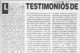 Testimonios de hombres de palabras  [artículo] Ramiro Rivas.
