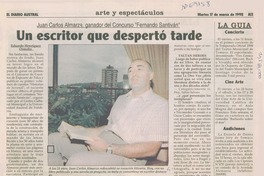 Un escritor que despertó tarde Un escritor que despertó tarde