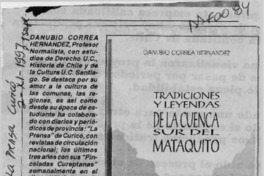 Tradiciones y leyendas de la cuenca sur del Mataquito