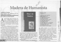 Madera de humanista  [artículo] Gastón von Dem Bussche.